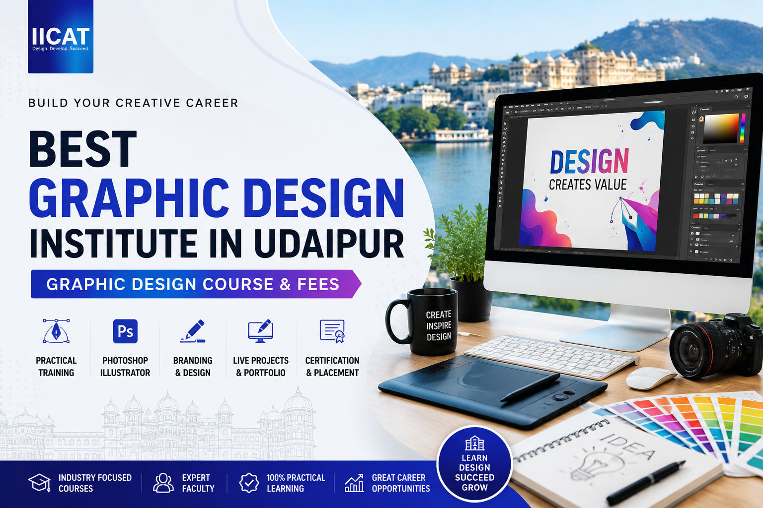 You are currently viewing Best Graphic Design Institute in Udaipur | Graphic Design Course & Fees