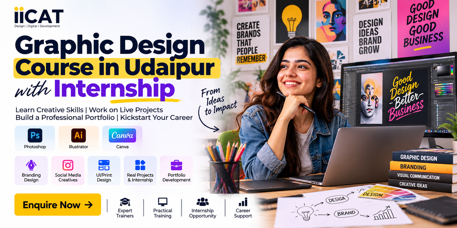 Graphic Design Course in Udaipur with Internship: Learn Practical Design Skills
